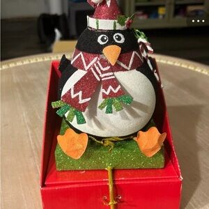 PIER 1 GLITTER PENGUIN.
Also have another penguin, snowman & reindeer listed.